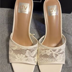 Dolce Vita Women's Ivory Lace Mules